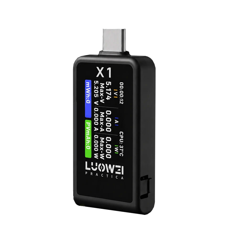 Usb Ammeter Tester - Tester Digitale LUOWEI LW-X1 TYPE-C, Voltmetro