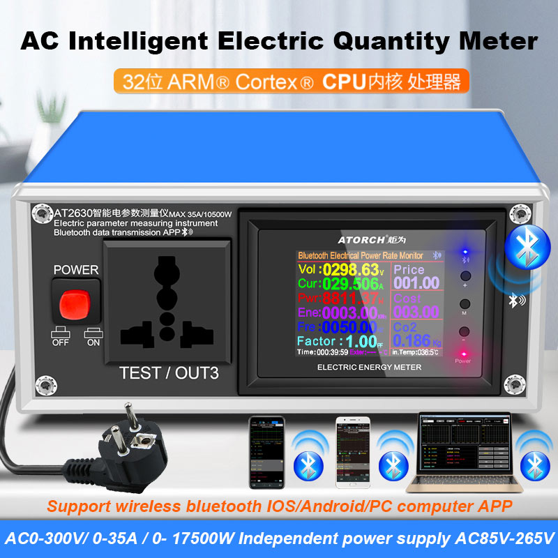 Usb Ammeter Tester - AT2630 AC Amperometro Voltmetro Wattmetro digitale