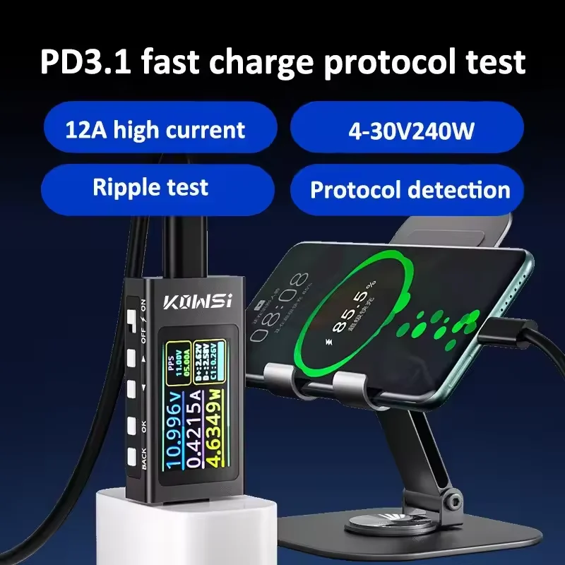 KWS-X1 Tipo-C Monitor di corre - Usb Ammeter Tester recensione e prezzo