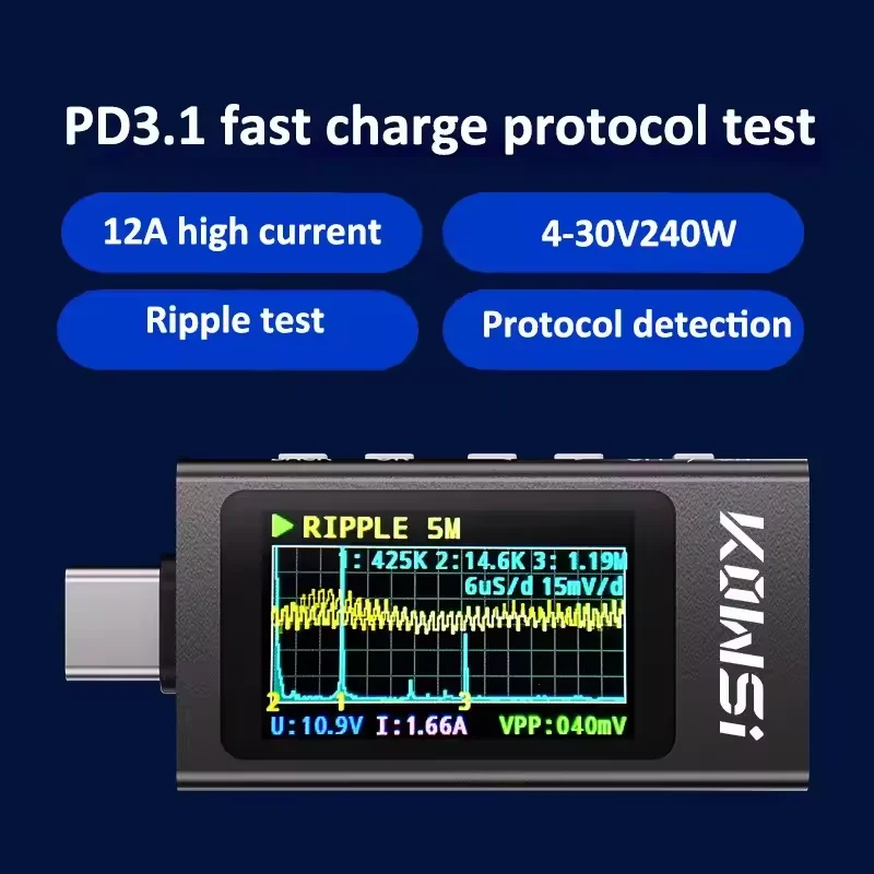 KWS-X1 Tipo-C Monitor di corre - Usb Ammeter Tester recensione e prezzo