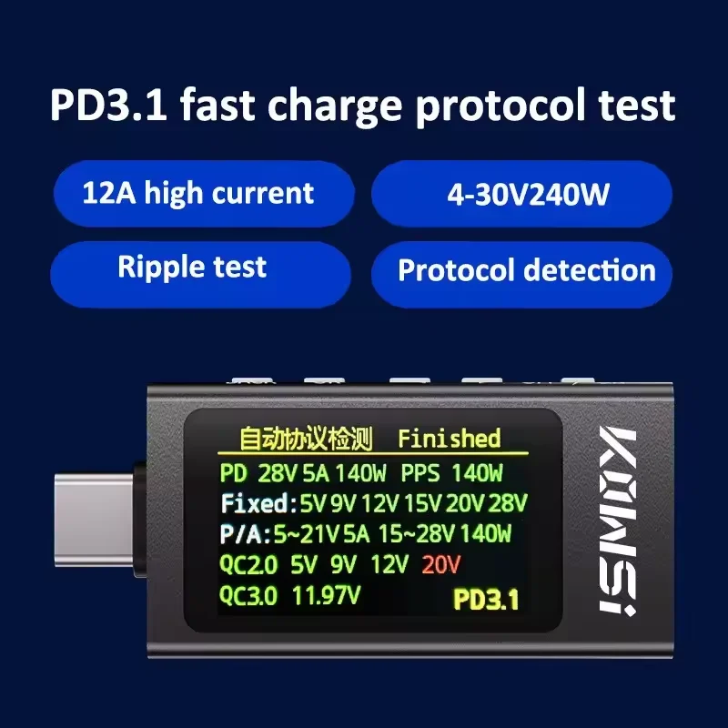 KWS-X1 Tipo-C Monitor di corre - Usb Ammeter Tester recensione e prezzo